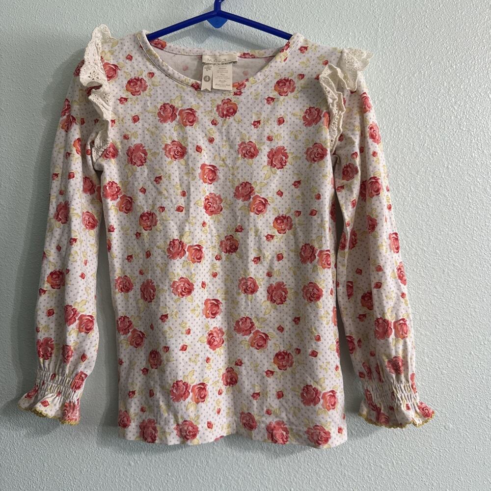 Matilda Jane Wonderful Parade Georgie Floral Ruffle Top Long sleeve Toddler 4